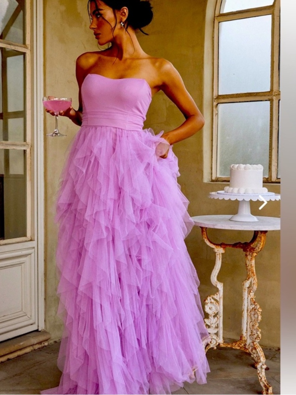 Rori Tulle Cascade Maxi Dress - Selfie Leslie